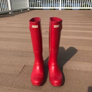 Red Hunter Rainboots